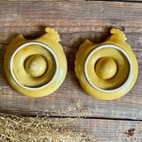2 vintage “hen” egg cups