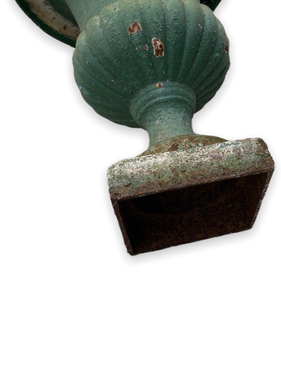 Vase Medici Late XIXth enamel Green