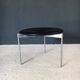 Midcentury Modern Leather Tripod Stool by Uno & Östen Kristiansson for Luxus, Sweden, 1960s