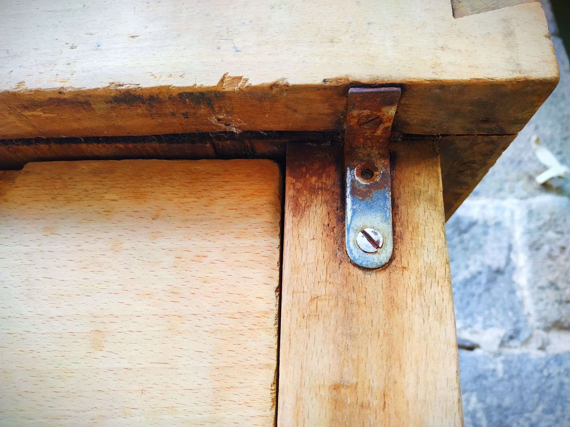 Old butcher's bill in solid beech