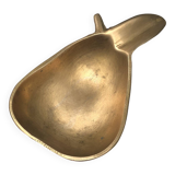 Vintage brass ashtray in the shape of a fruit, pear
