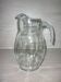 Vintage transparent molded glass carafe with handle