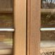 Parisian glass cabinet in solid raw oak, 1950