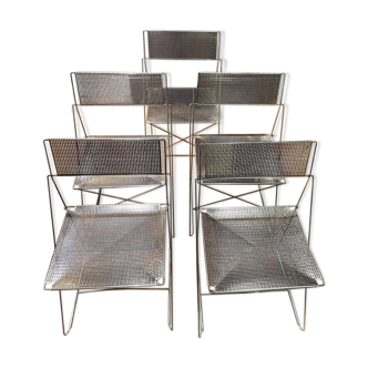 Lot de 5 Chaises by Niels Jørgen Haugesen Magis-Stoel-Nuova X-Line Omli