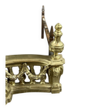 Pair of gilded bronze andirons, Louis XVI style, 20th century