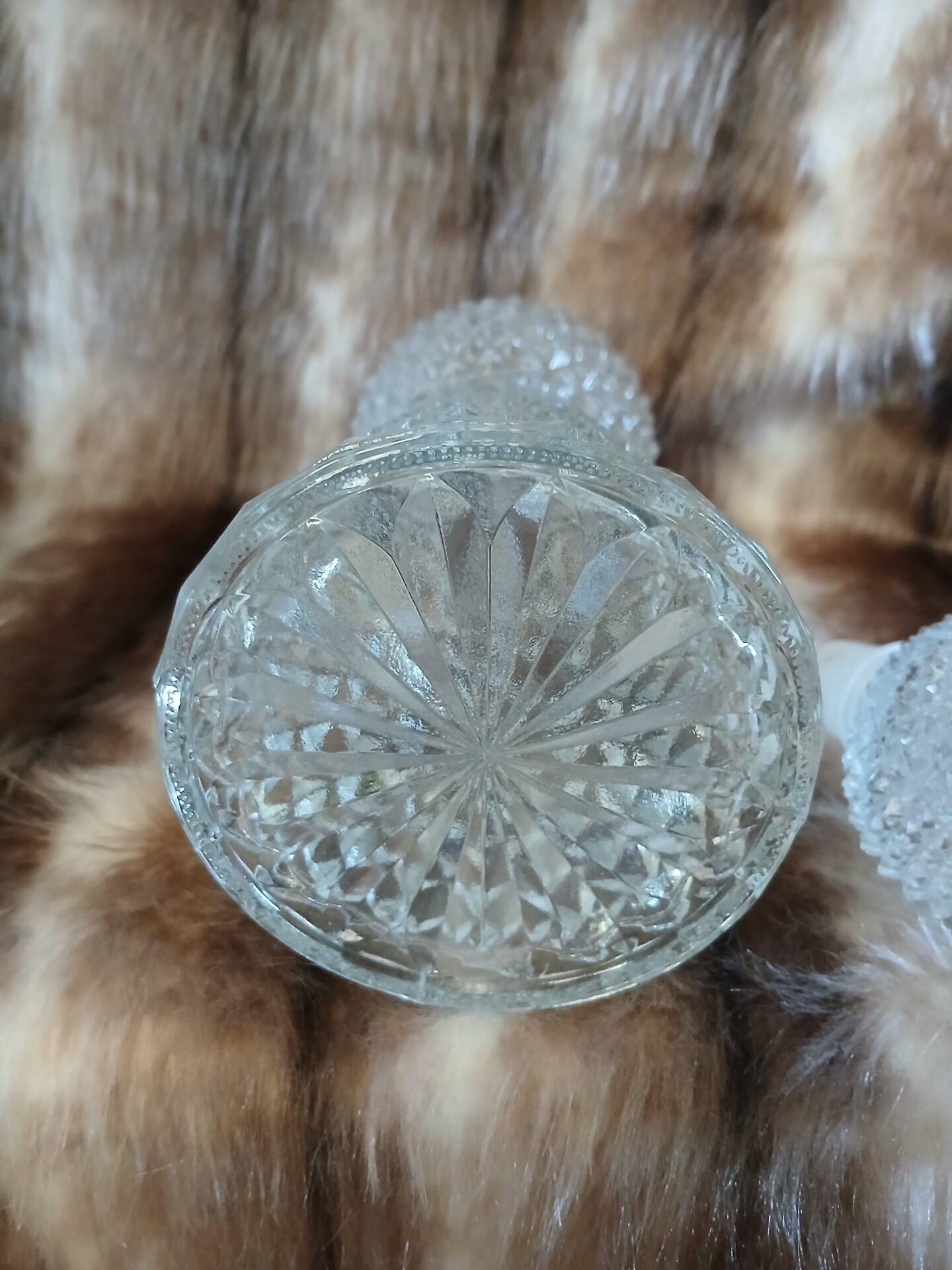 Vintage cut glass carafe