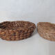 2 old banneton straw baskets