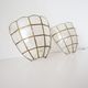 Pair of wall lamps in vintage mother-of-pearl shell shape