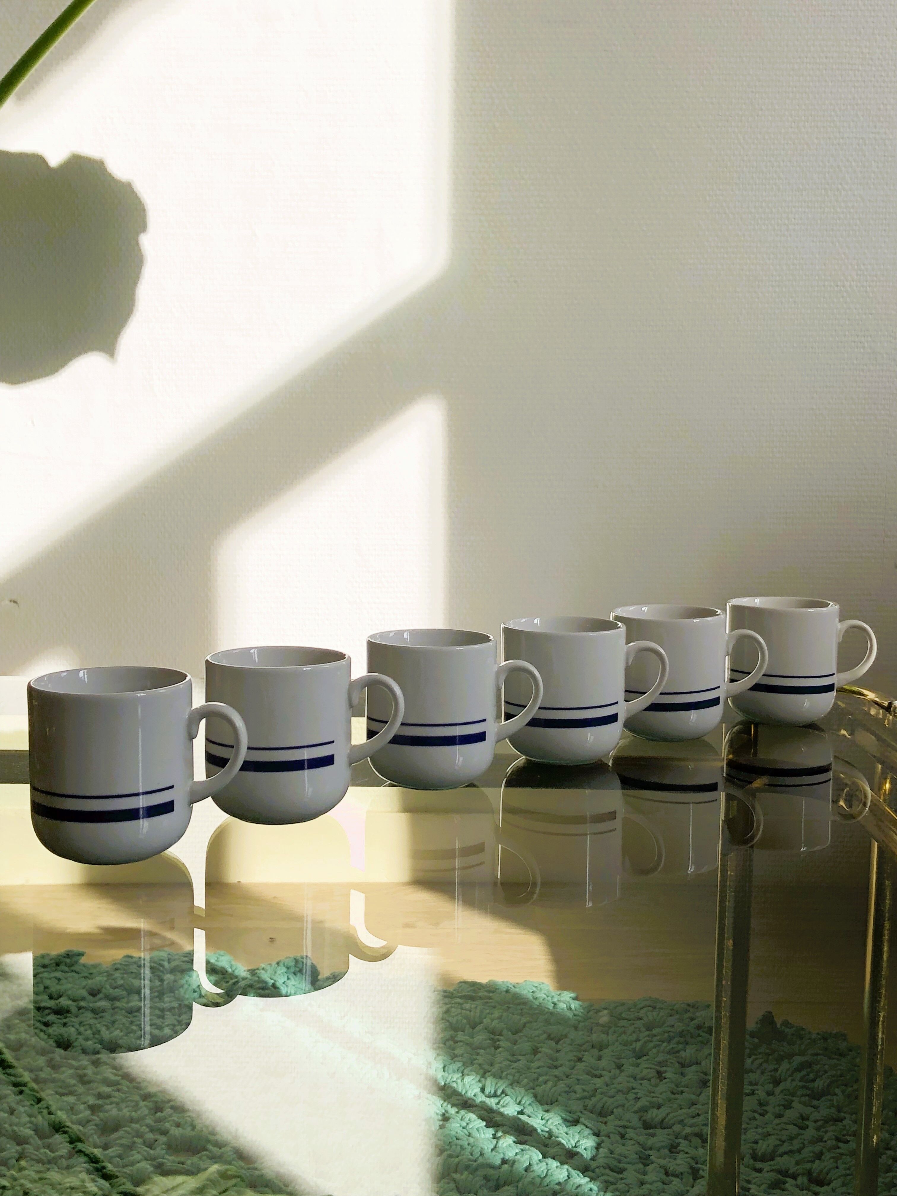 6 cups 'Total' vintage retro