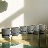 6 cups 'Total' vintage retro