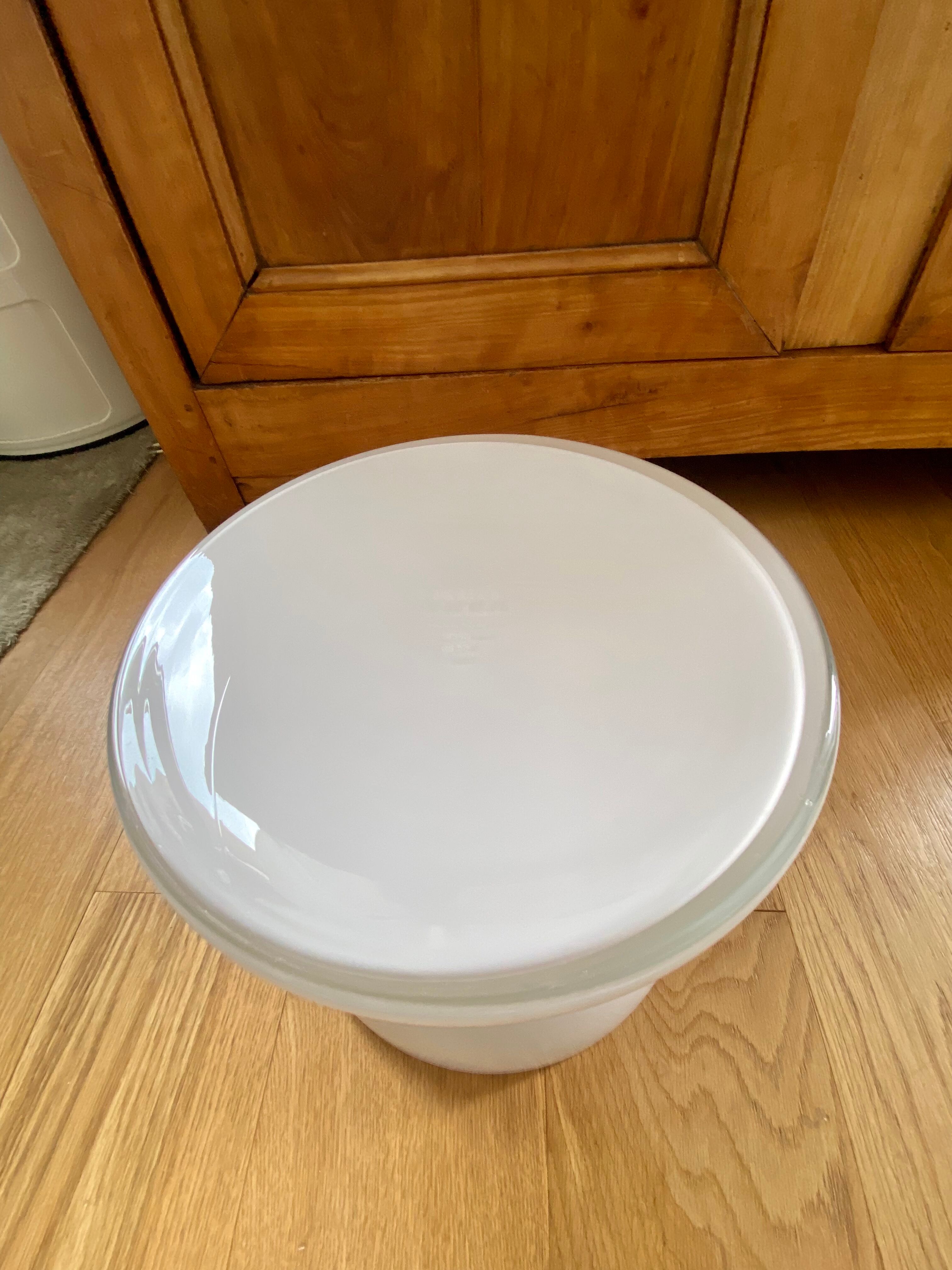 Anne Nilsson for Ikea white glass diabolo vase