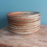 Dessert or cheese plates in Puisaye stoneware, Jean-Pierre Prud’homme