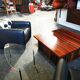 Table basse XL design vintage en bois exotique