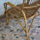 Fauteuil rotin vintage 1960