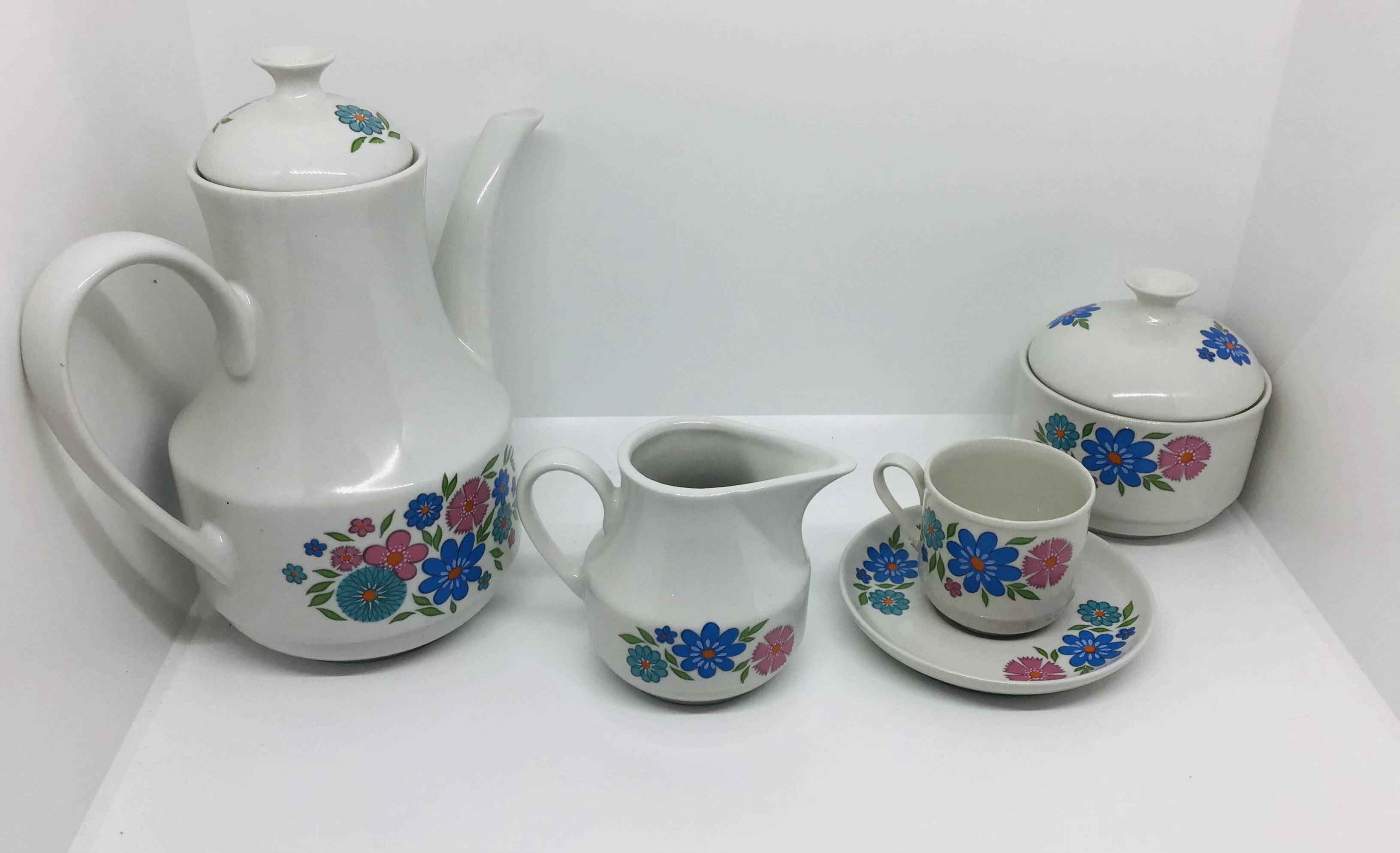 Vintage floral coffee set