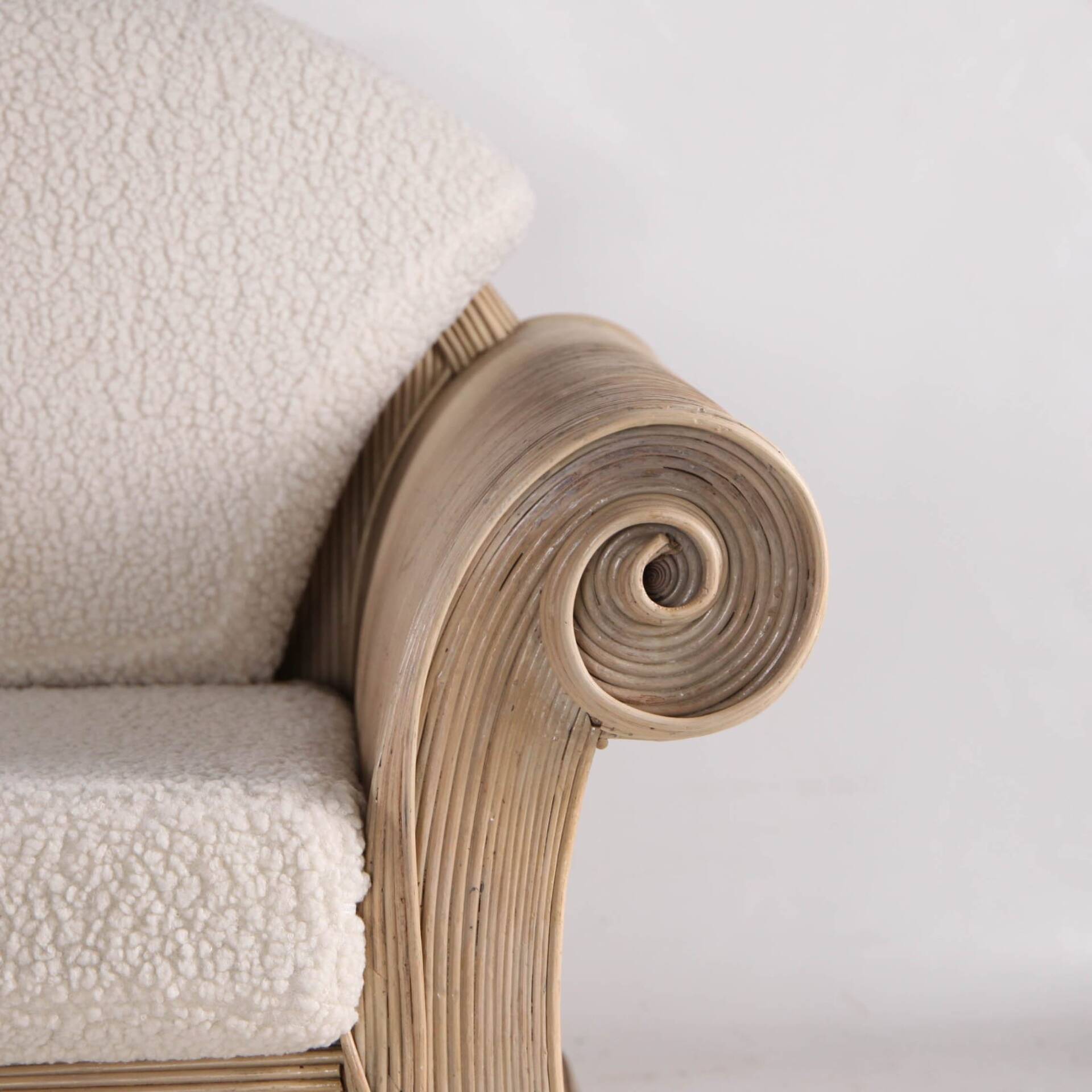 Rattan armchair by Betty Cobonpue