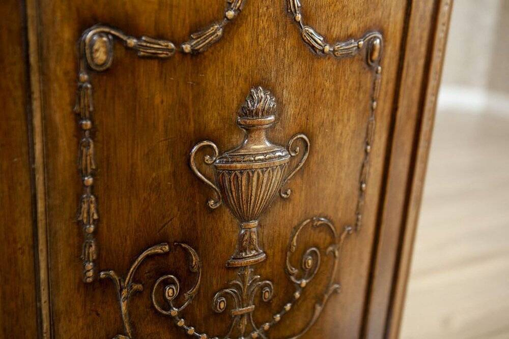 English Empire-Style Oak Cabinet, Late 19th Century