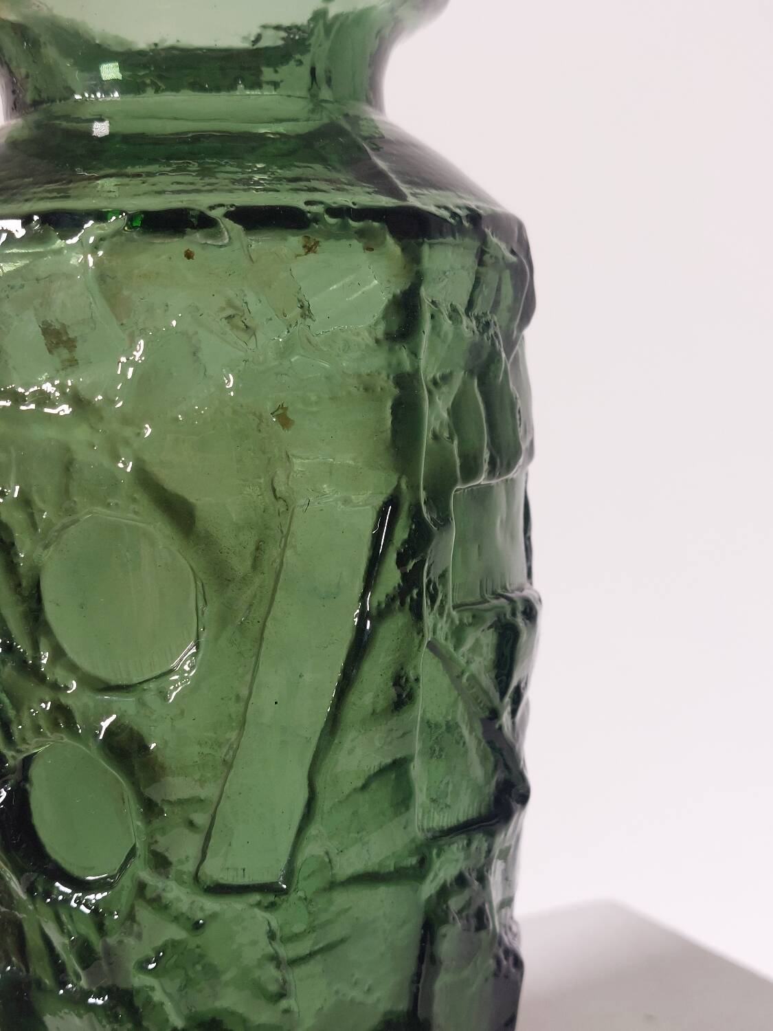 Vintage Mid Century Glass Vase by Augusstson Ruda Glasbruk