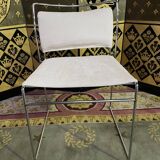 8 1970 chairs in chromed metal "made an Italy" restored