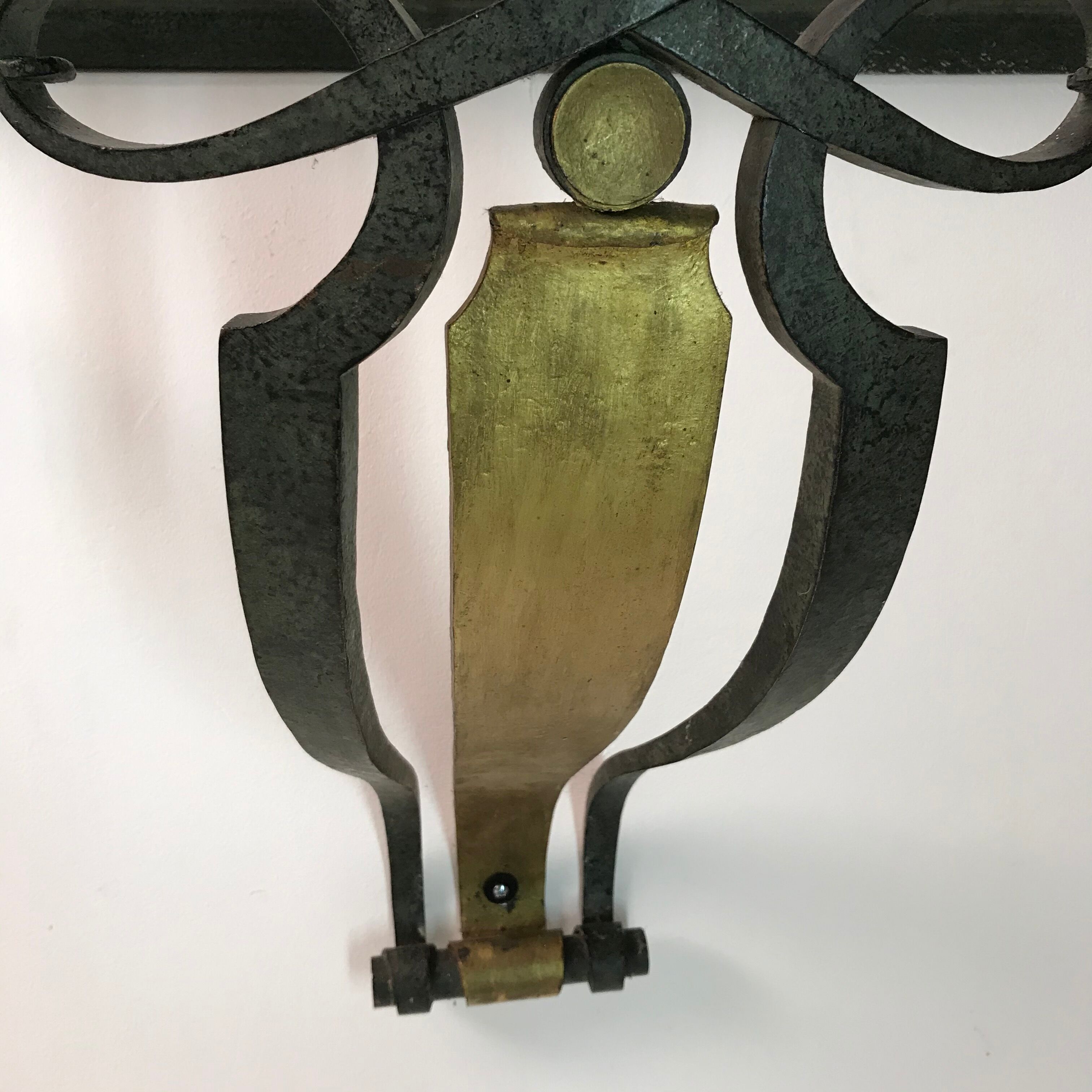 Wrought iron wall console