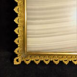 Onyx desk top with brass gallery
