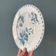 Set of 7 flat plates Terre de Fer XIXth "Madrid"