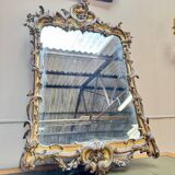 Louis XV period wooden and gilded stucco mirror, 18th century