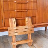 Small folding wooden stool, 1970