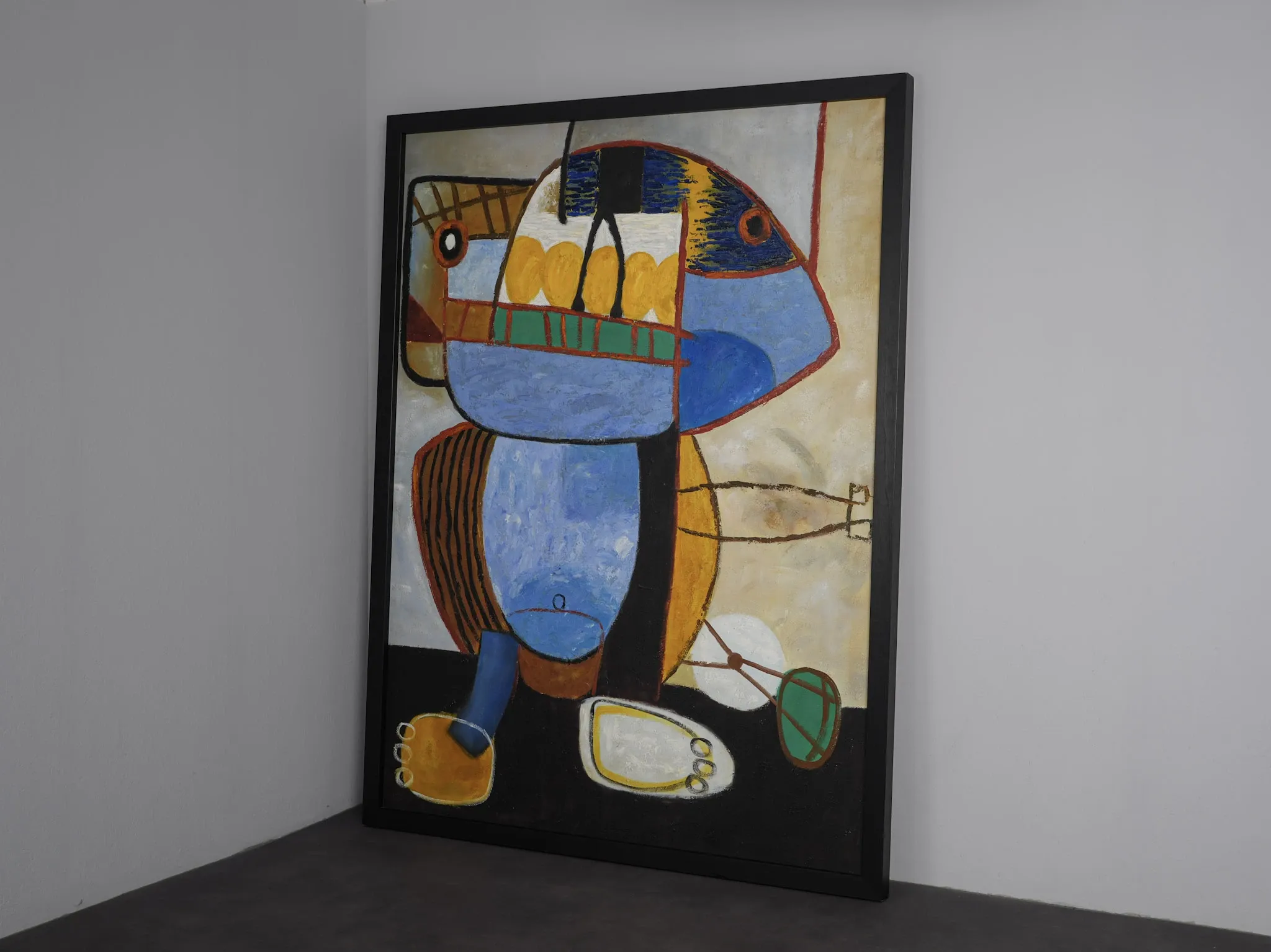 Large-scale “Le Regard” oil painting after Karel Appel, Netherlands, 1990s