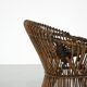 Rattan stool, Italy, 1960s.