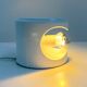 White ceramic table lamp by Perdomello 70, 1970