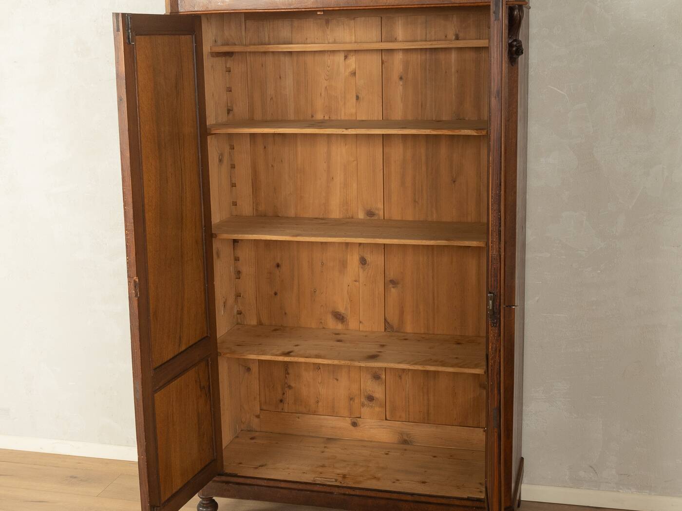 Antique Two-Door Cabinet with Carvings