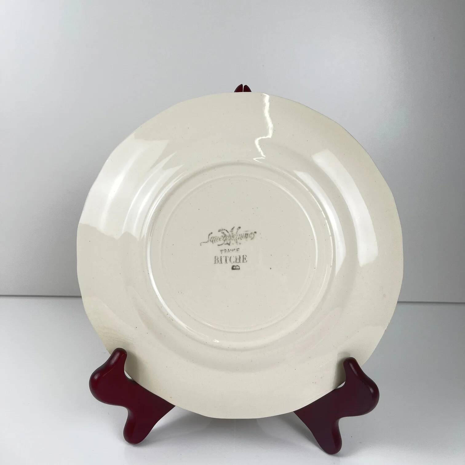 6 dessert plates Sarreguemines "Bitche", late 19th - early 20th century