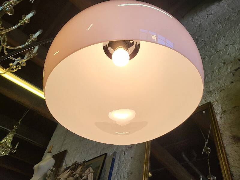 stainless steel and marble arc floor lamp