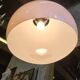 stainless steel and marble arc floor lamp