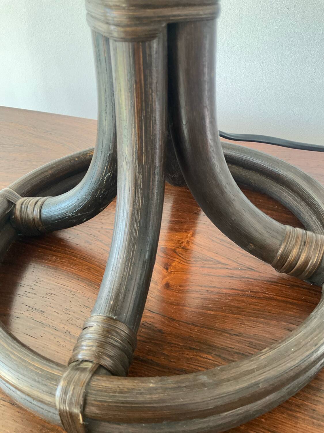 Rattan and cane lamp from the 60s-70s