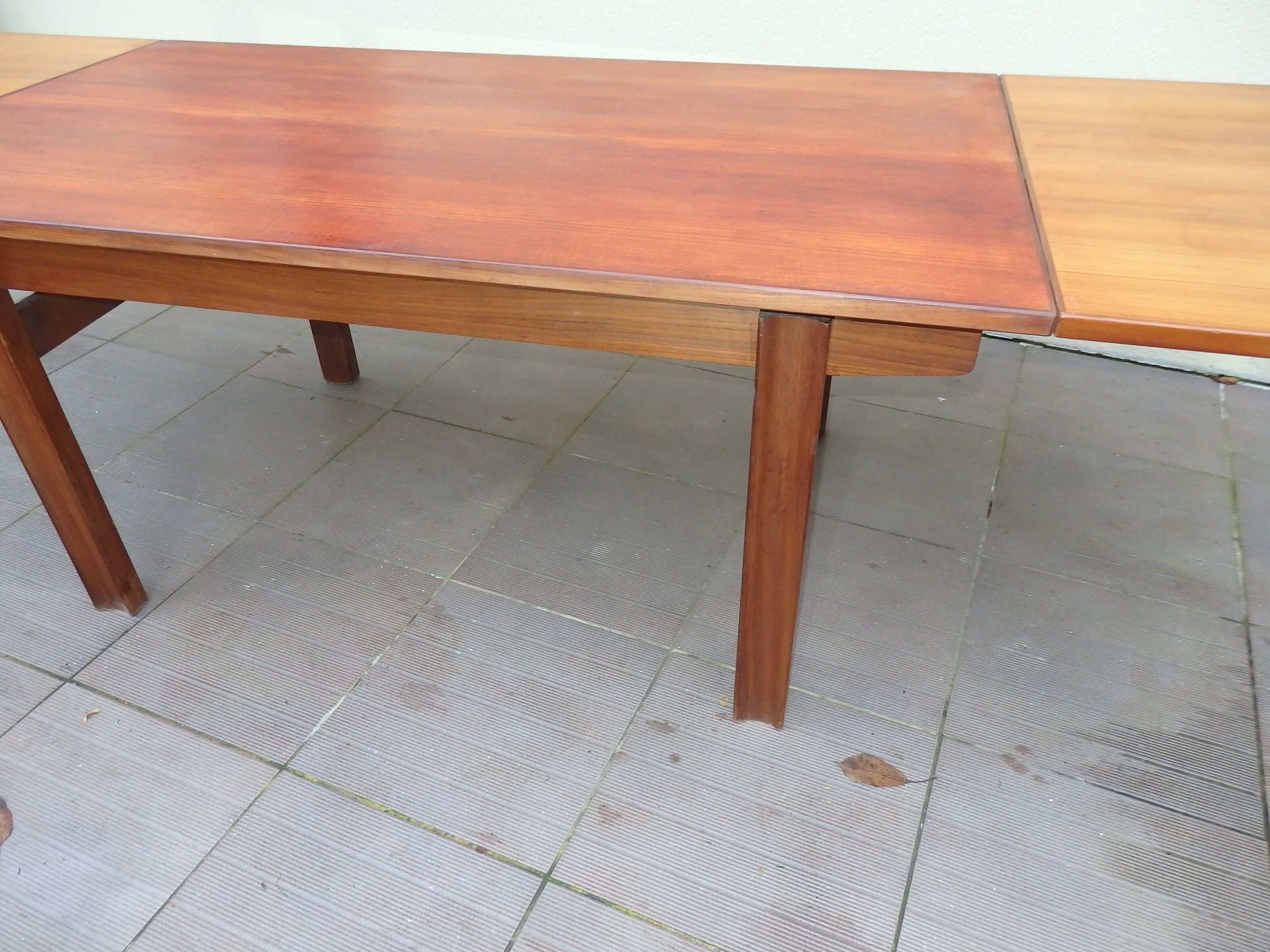 Rectangular dining table in vintage teak