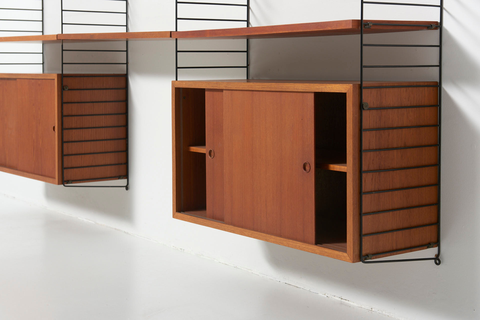 Original String Wall System in Teak by Nisse Strinning, Sweden - 1950's