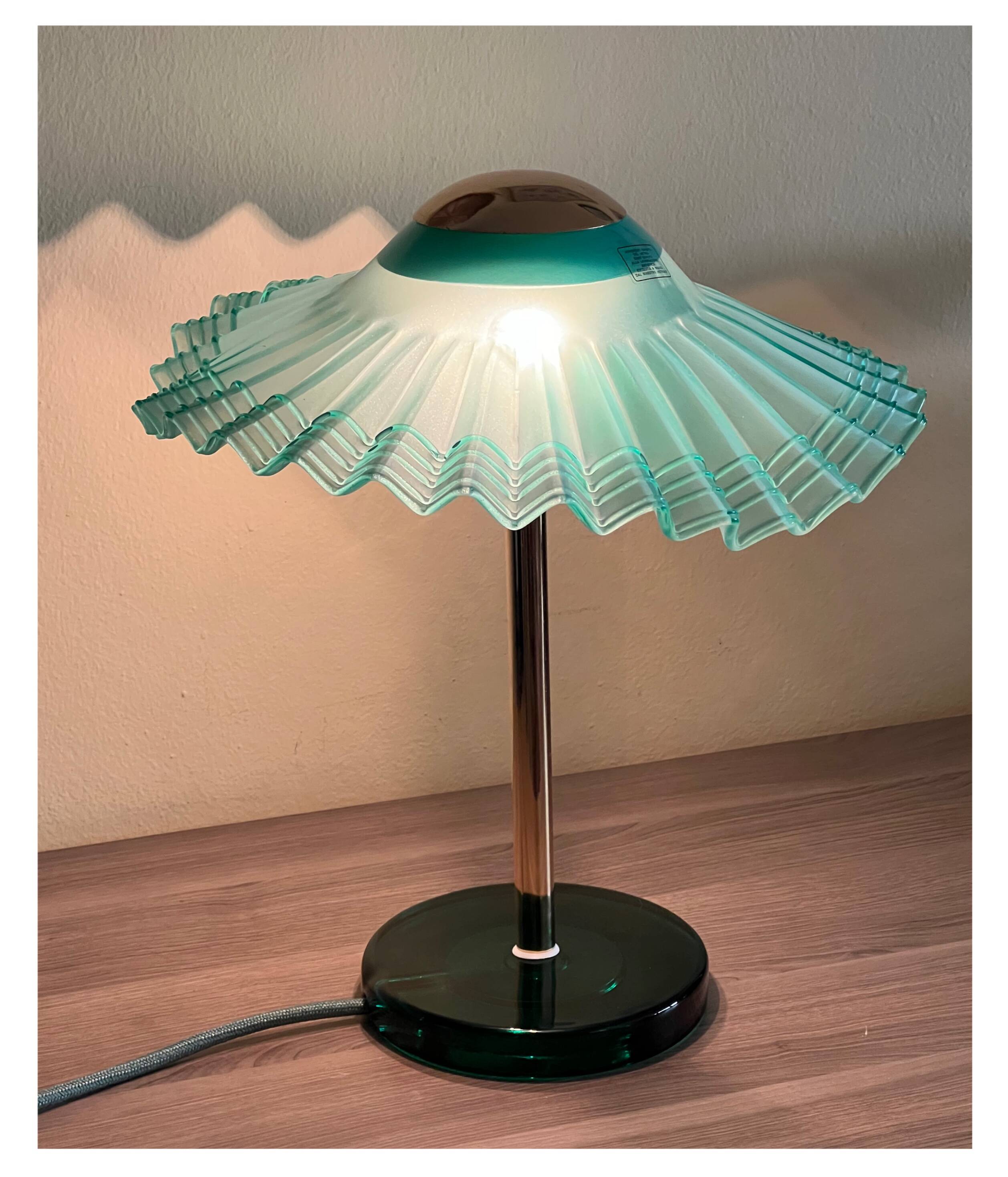 Vintage Murano Glass Table Lamp, 70s