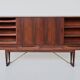Sofus Jorgensen cross-leg highboard in rosewood Nyrup Denmark 1960