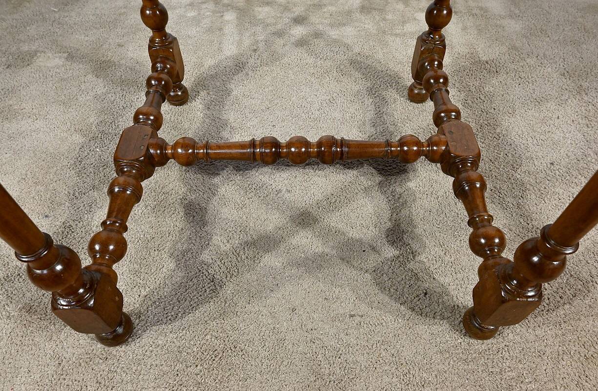 Small Solid Walnut Table, Louis XIII / Louis XIV style – Early 19th century