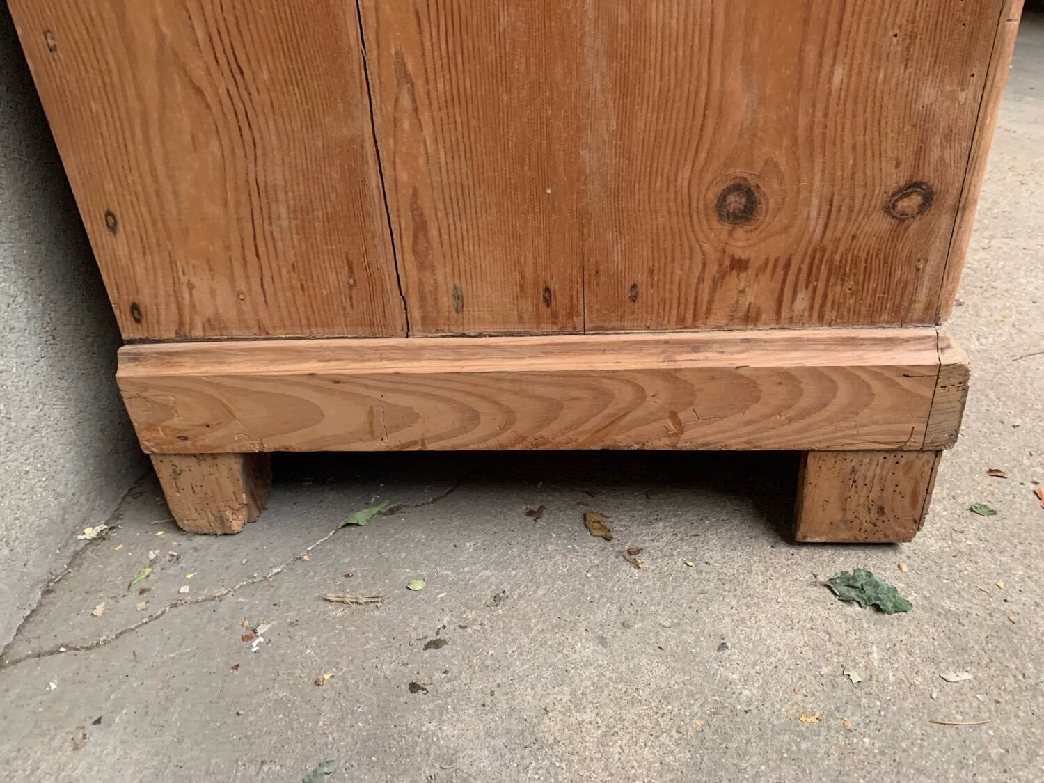 Honey-colored wood sideboard