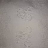 15 white damask towels with mongram