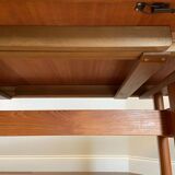 Vintage teak rectangle extendable dining table by AM Mobler Denmark