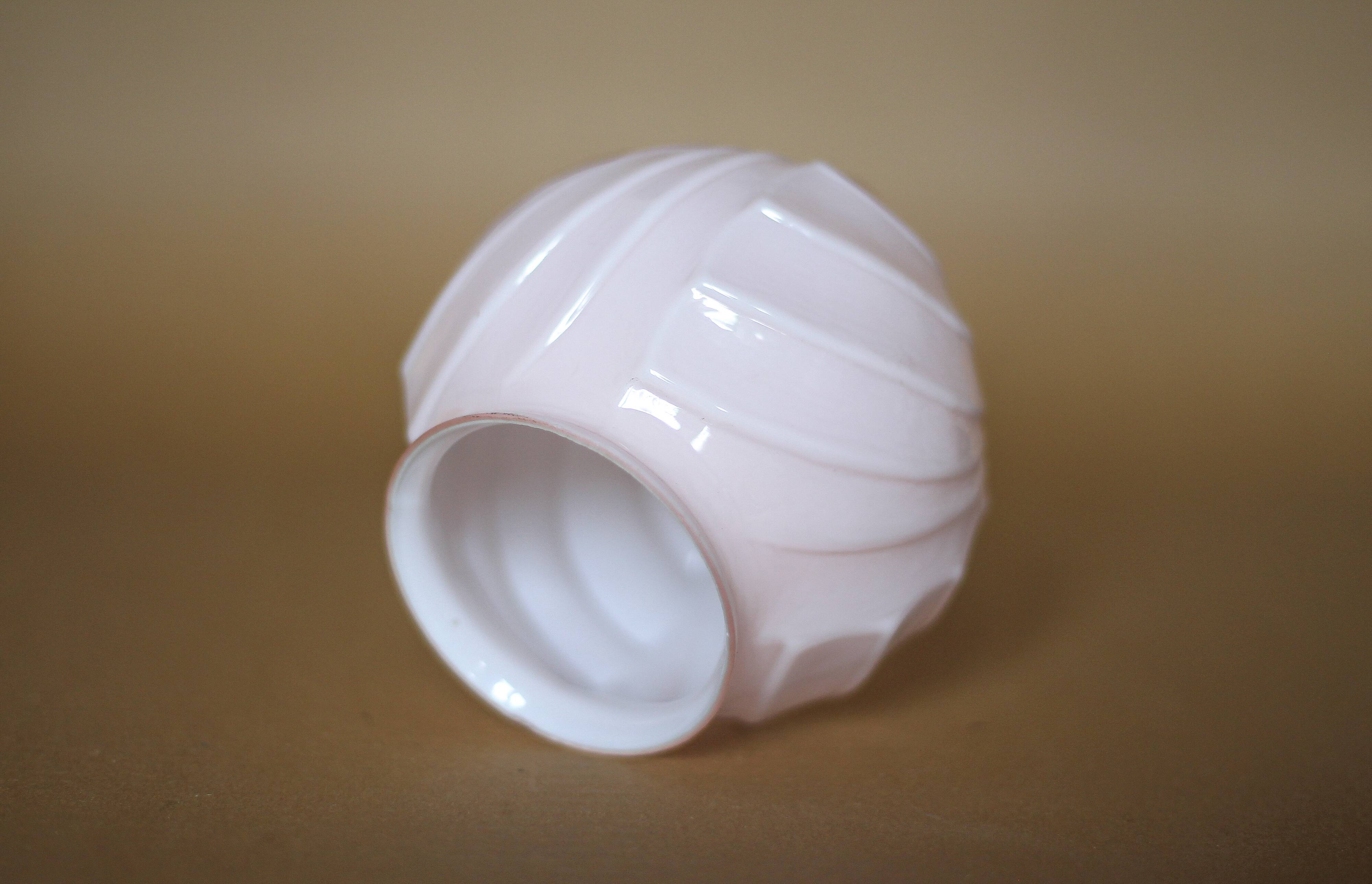 Vintage globe, small opaline globe, pink opaline glass lampshade, ball light, ceiling light