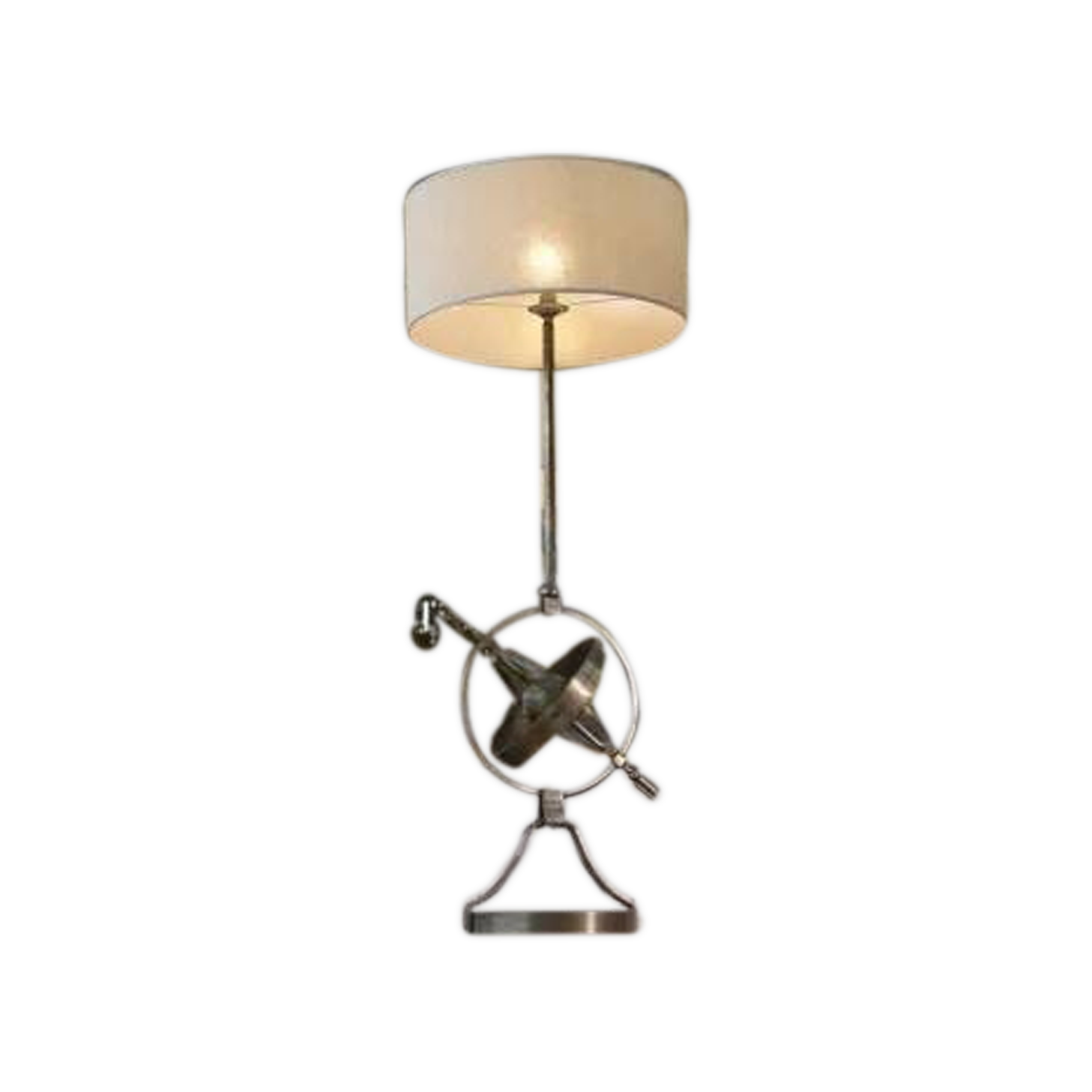 Neoclassical astrolabe lamp by Jean-Pierre Ryckaert 1960s
