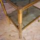 Coffee Table Maison Jansen Style - Brass & Smoked Glass - 1970