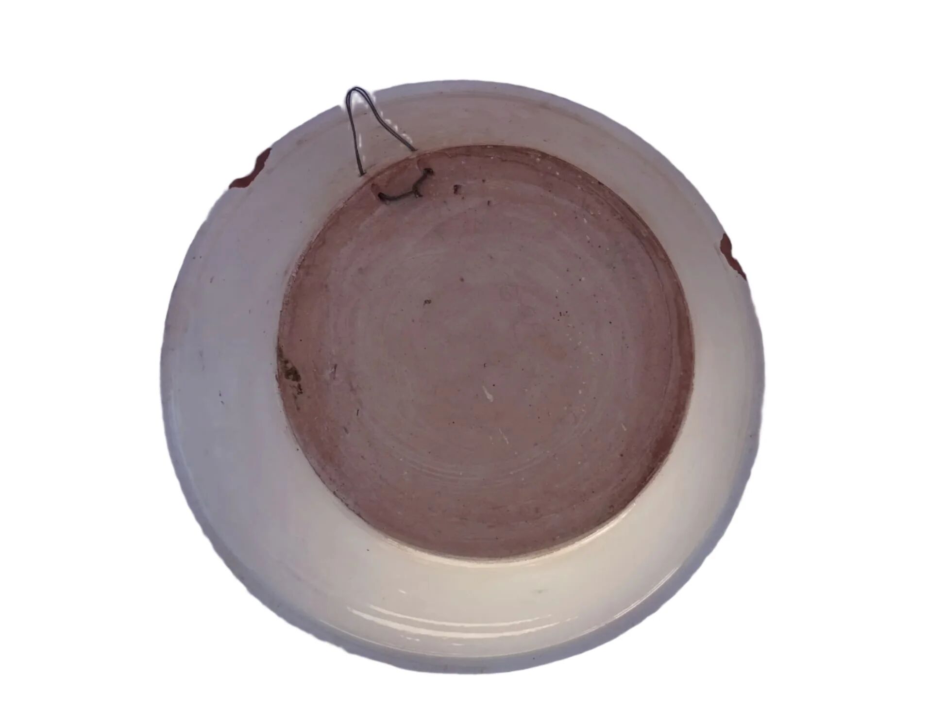 Grand lebrillo vintage en faïence espagnole Triana avec coq