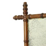 Antique Wooden Faux Bamboo Mirror France 40x34cm