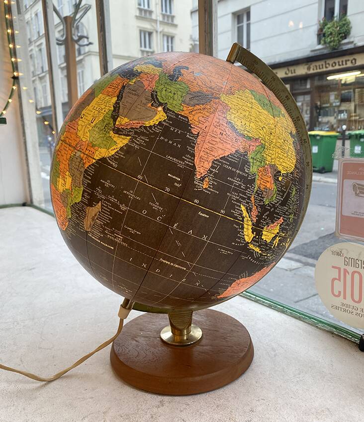 Illuminated globe, black, Taride, Denmark